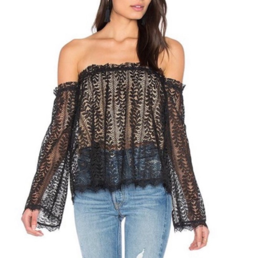 Heartloom Maryam Lace off the shoulder top size small